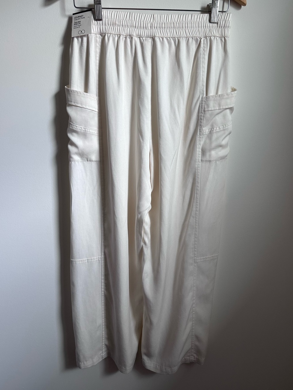 NWT Calia Journey Collection White Lyocell Wide Leg Ankle Pants High Rise S - Picture 3 of 11